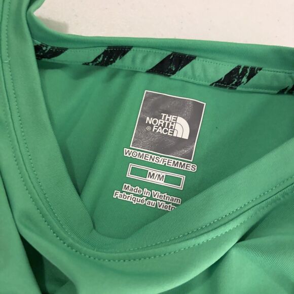 The North Face T-Shirt Women's Medium Green Short Sleeve Printed Logo Top - Picture 7 of 8